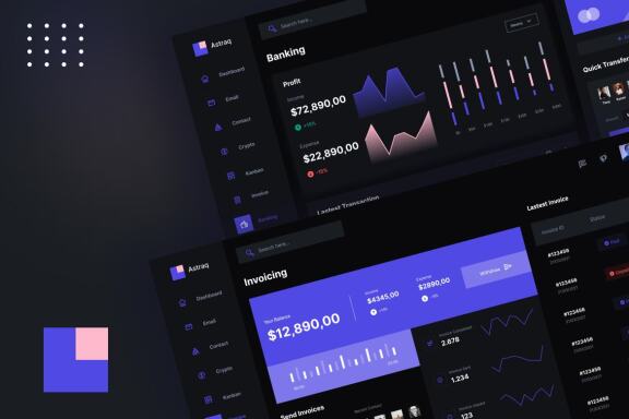Astraq - Elegant Minimalist Admin XD