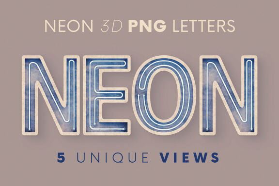 Concrete Neon - 3D Lettering