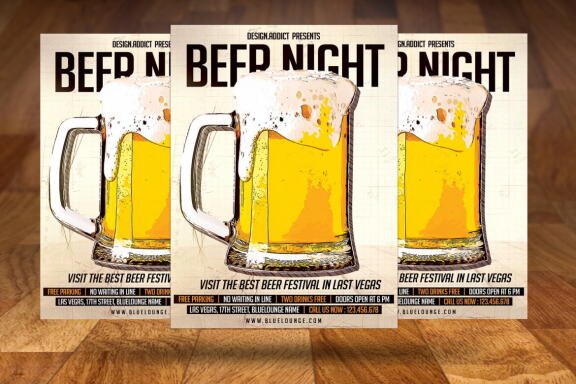 Beer Night Party - Free Flyer