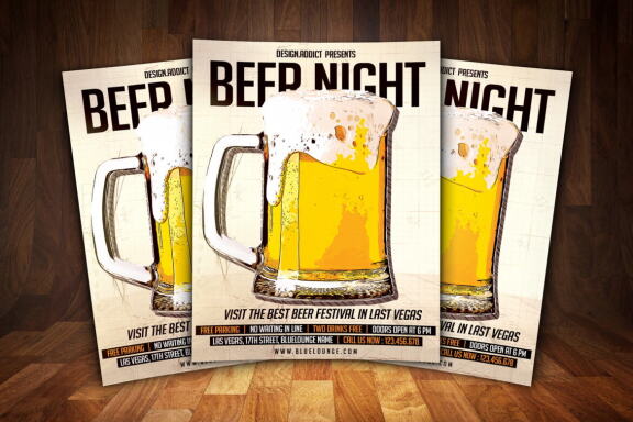 Beer Night Party - Free Flyer