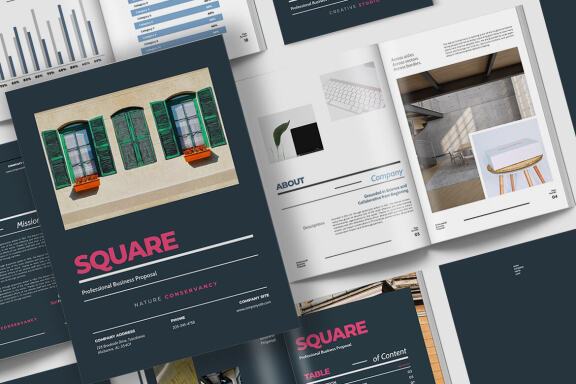 Square Business Proposal Indesign