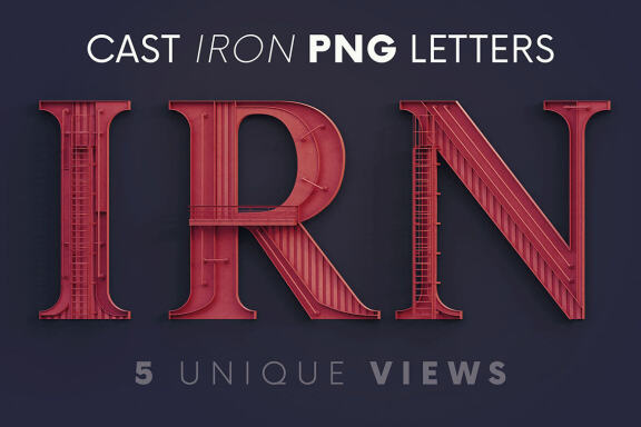 Cast Iron Construction - 3D Lettering