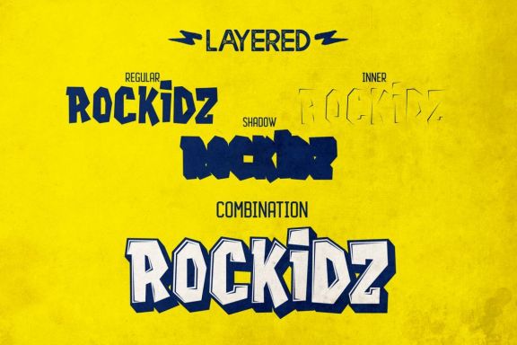 Rockidz - Layered Display Font