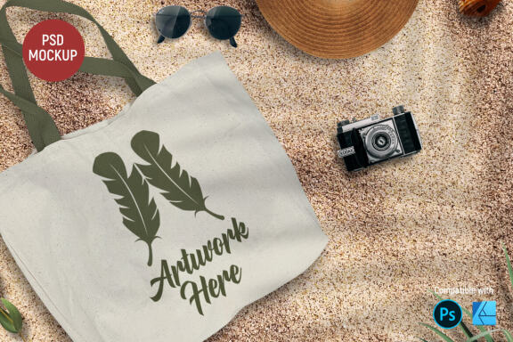 Summer Tote Bags | Mockup