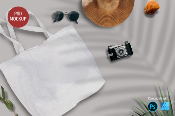 Summer Tote Bags | Mockup