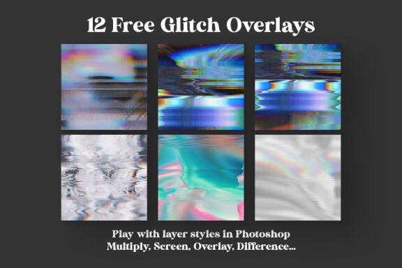 Free Grunge Glitch BG & Overlays 2