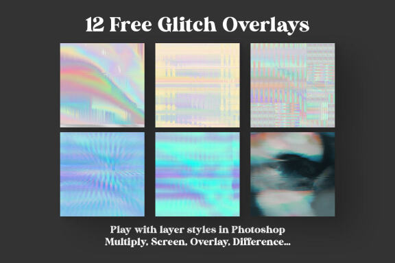Free Grunge Glitch BG & Overlays 2