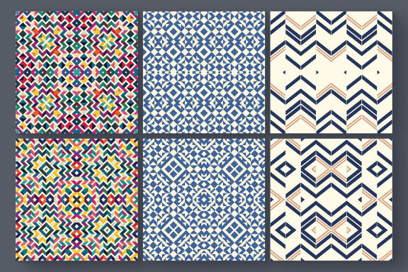 12 Free Modern Geometric Patterns 5