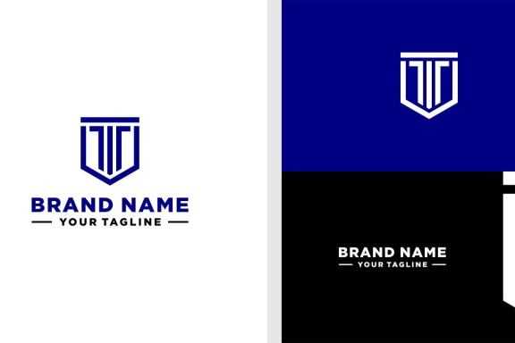 LETTER AND SHIELD LOGO LAW LINE EDITABLE