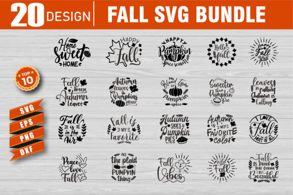Pumpkin & Fall Quote SVG Cut File Bundle