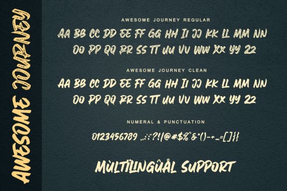 Awesome Journey brush font