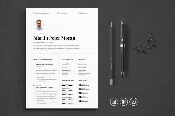 Professional CV Resume Indesign Template Vol.39
