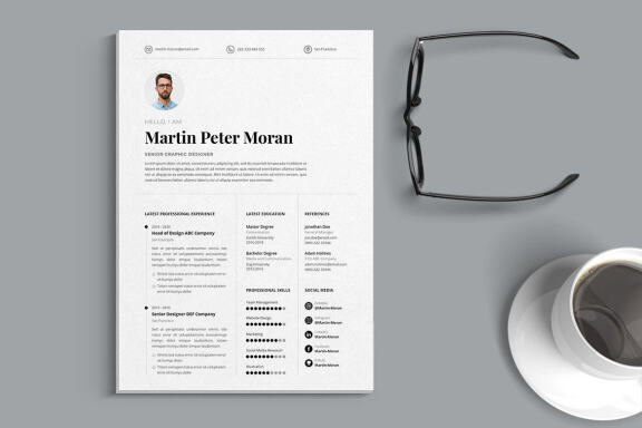 Professional CV Resume Indesign Template Vol.39