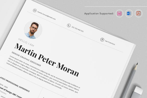 Professional CV Resume Indesign Template Vol.39