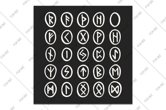Scandinavian magic runes JPEG PNG SVG EPS