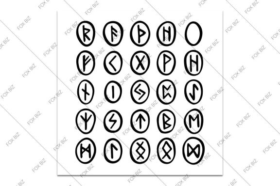 Scandinavian magic runes JPEG PNG SVG EPS