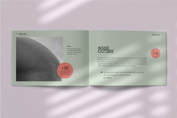 Calatheas Works - FREE Landscape Brochure Template