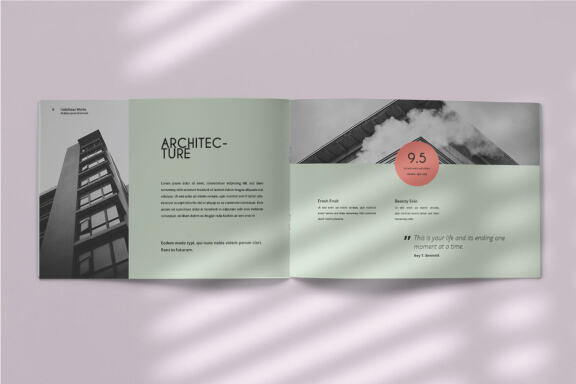 Calatheas Works - FREE Landscape Brochure Template