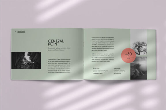 Calatheas Works - FREE Landscape Brochure Template