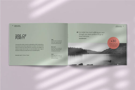 Calatheas Works - FREE Landscape Brochure Template