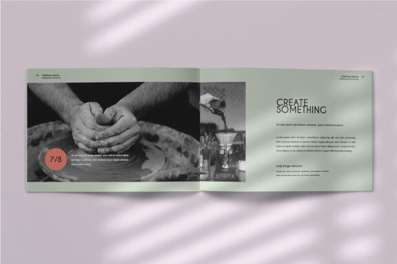 Calatheas Works - FREE Landscape Brochure Template