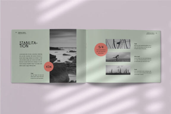 Calatheas Works - FREE Landscape Brochure Template