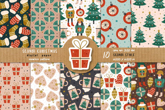 Christmas super amazing pack. Elements and patterns