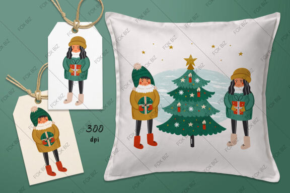 Christmas super amazing pack. Elements and patterns