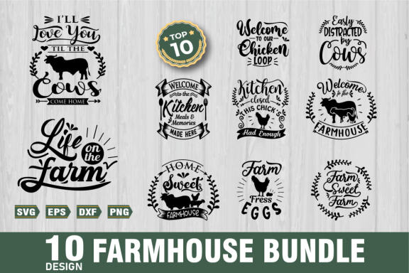 Farm Quotes SVG Bundle, Farmhouse Quotes SVG, Farm Bundle
