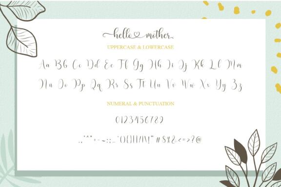 hello mother - a luxury script font