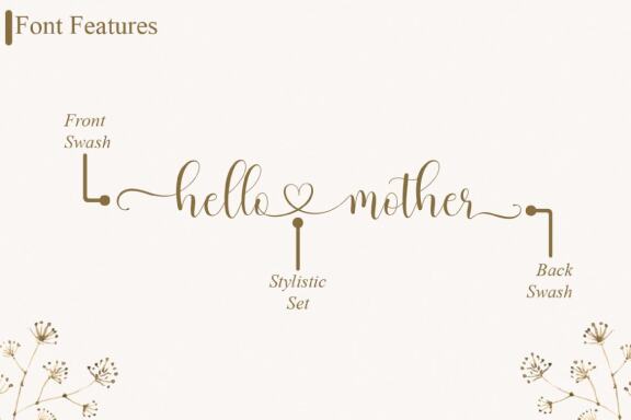 hello mother - a luxury script font