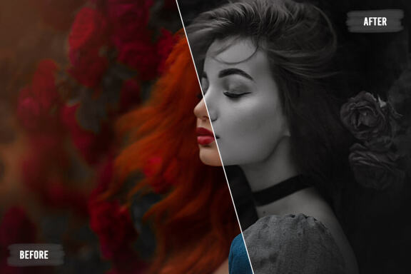 50 Black and White Portrait Photoshop Actions