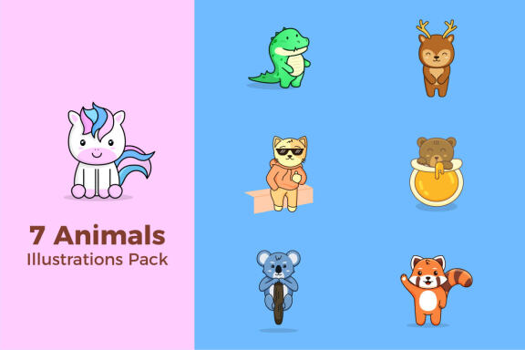 7 Animal Illustrations