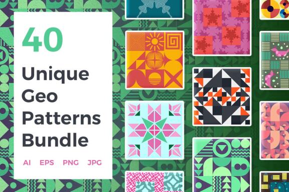 Fourty Geometric Seamless Patterns