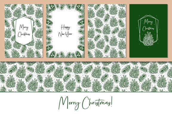 Christmas cards ready for print & patterns