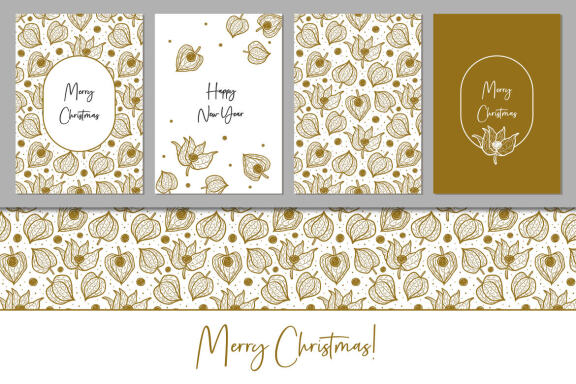 Christmas cards ready for print & patterns