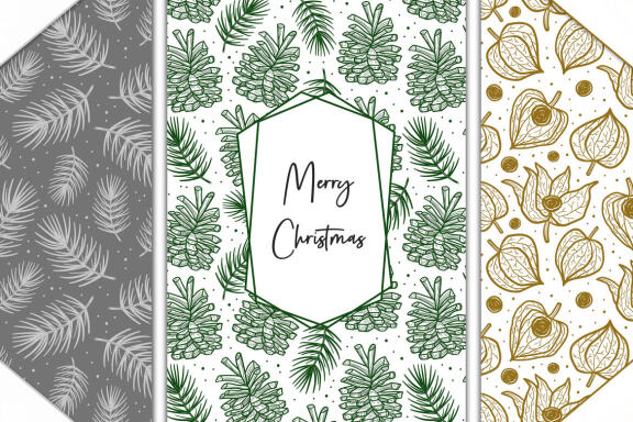 Christmas cards ready for print & patterns