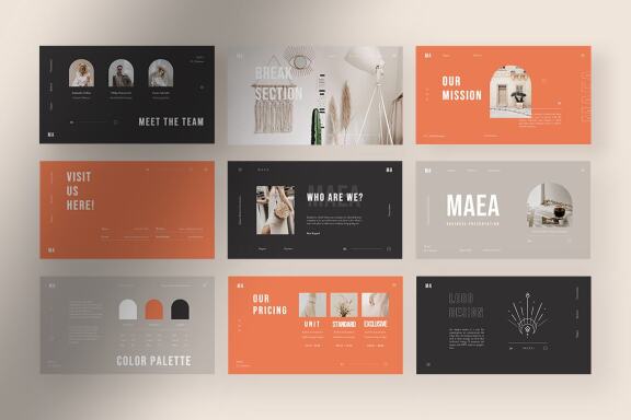 Maea - Elegant Brand Identity PPT