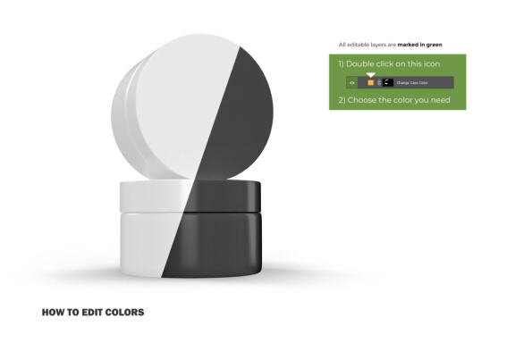 3D Plastic Jars - Cosmetic Product Mockup
