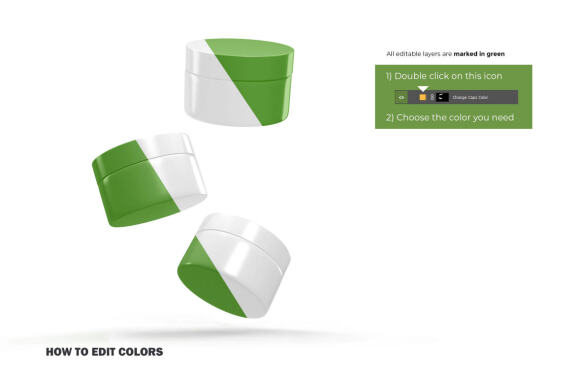 3D Plastic Jars - Cosmetic Product Mockup