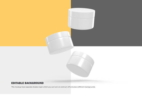 3D Plastic Jars - Cosmetic Product Mockup