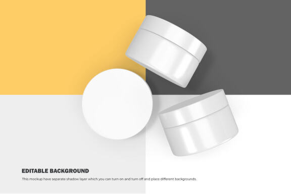 3D Plastic Jars - Cosmetic Product Mockup