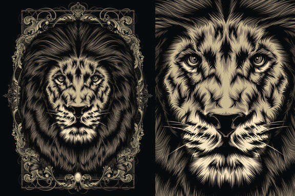 Royal Lion Vector Art