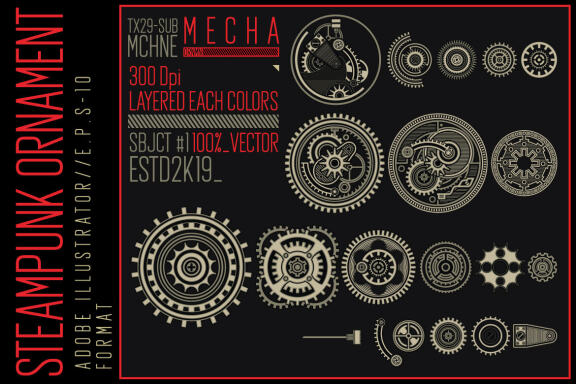 Steampunk Ornament - Vector Shapes