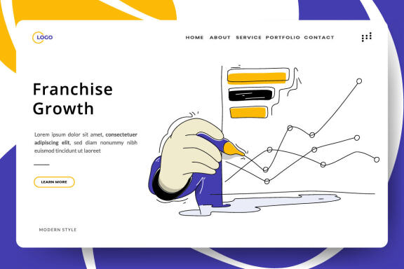 Flat Illustration Concept Franchise Business