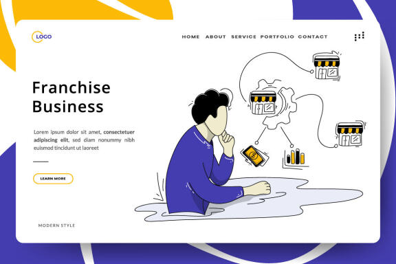 Flat Illustration Concept Franchise Business