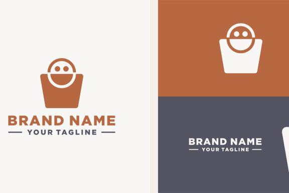 SMILE BASKET LOGO NEGATIVE SPACE EDITABLE