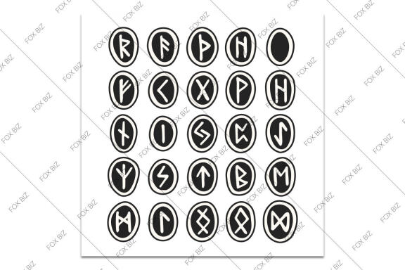 Scandinavian magic runes 3 sticker sheets JPEG PNG SVG EPS
