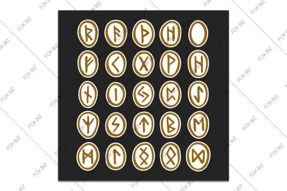 Scandinavian magic runes 3 sticker sheets JPEG PNG SVG EPS