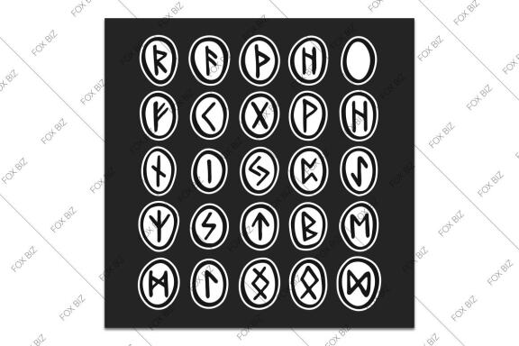 Scandinavian magic runes 3 sticker sheets JPEG PNG SVG EPS